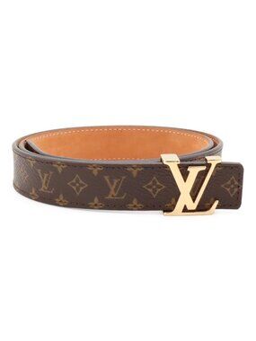 Louis Vuitton Monogram Ceinture Initial LV Belt Gold 80